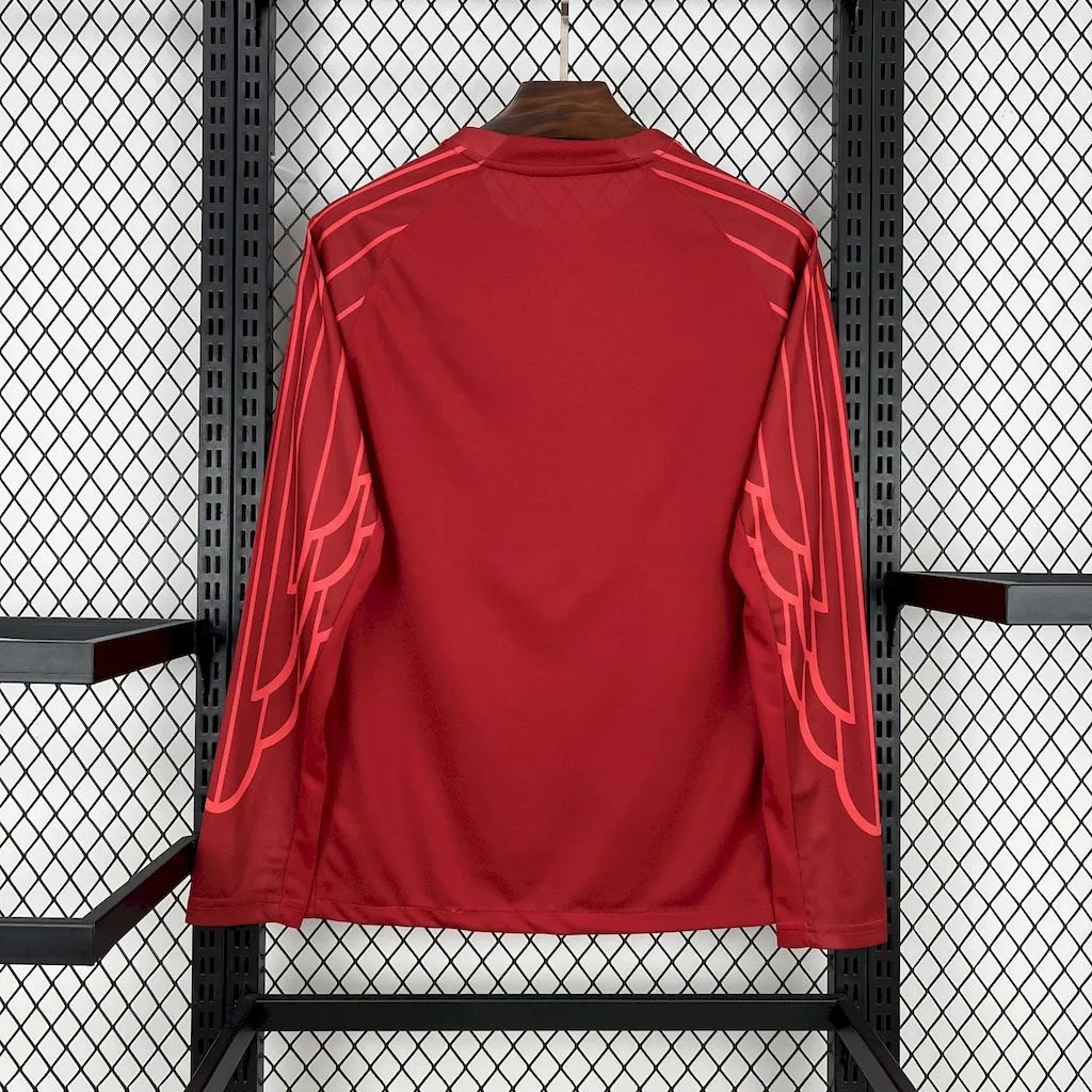 PSG Soccer Jersey Red Custom Long Sleeve Shirt 2025/26