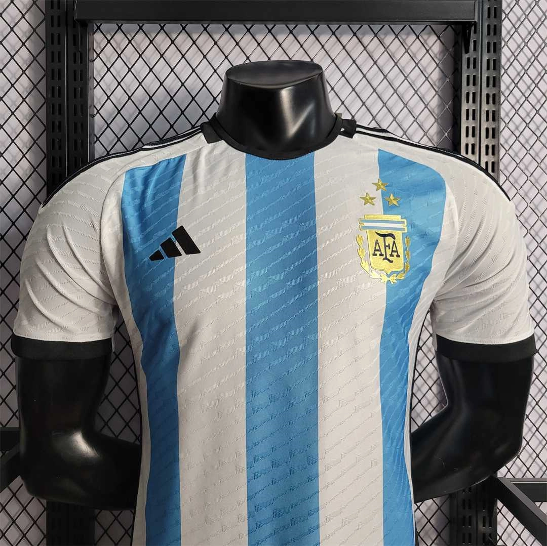 Argentina Authentic Soccer Jersey Home Shirt 2022 - World Cup Champion Edition 3 Stars