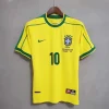 Brazil Retro Jersey Custom Home Soccer Jersey 1998