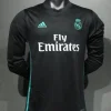 Real Madrid Authentic Retro Jersey Away Long Sleeve Soccer Shirt 2017/18