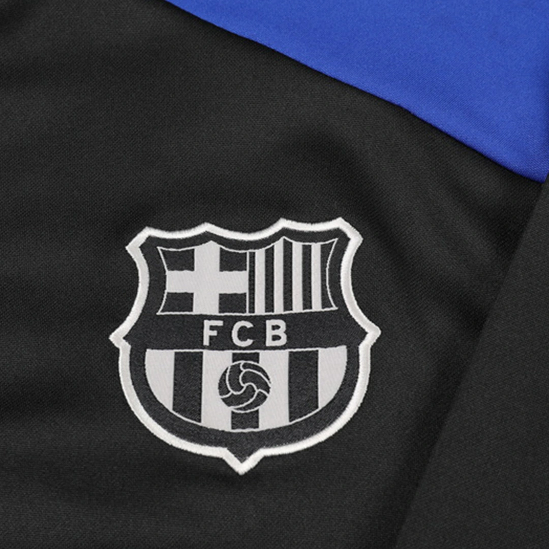 Kids Barcelona Zipper Sweat Kit (Top+Pants) 2024/25
