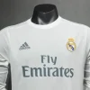 Real Madrid Authentic Retro Jersey Home Long Sleeve Soccer Shirt 2015/16