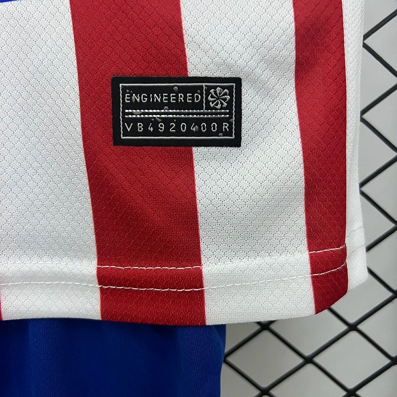 Atletico Madrid Soccer Jersey Home Kids Kit Jersey+Shorts 2025/26