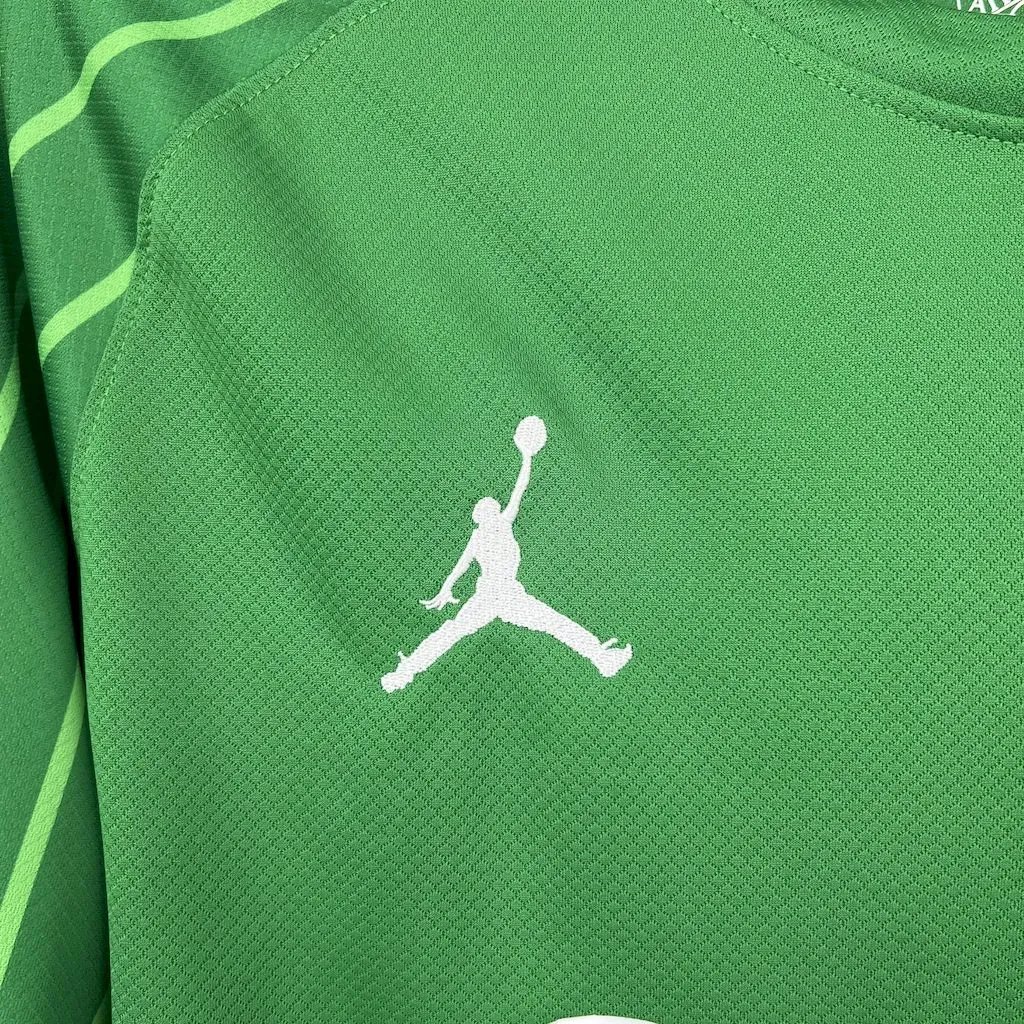 PSG Soccer Jersey Green Custom Long Sleeve Shirt 2025/26