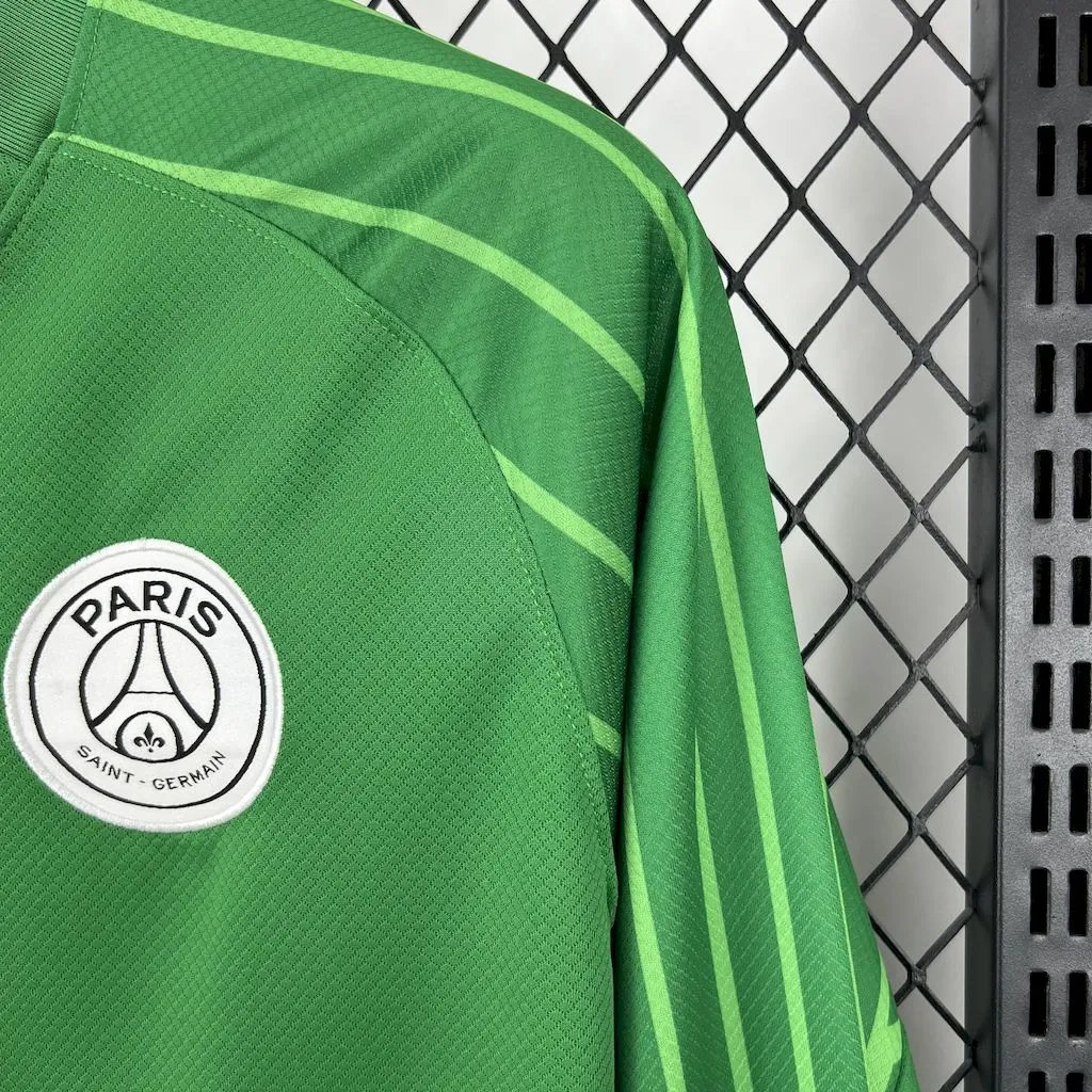 PSG Soccer Jersey Green Custom Long Sleeve Shirt 2025/26