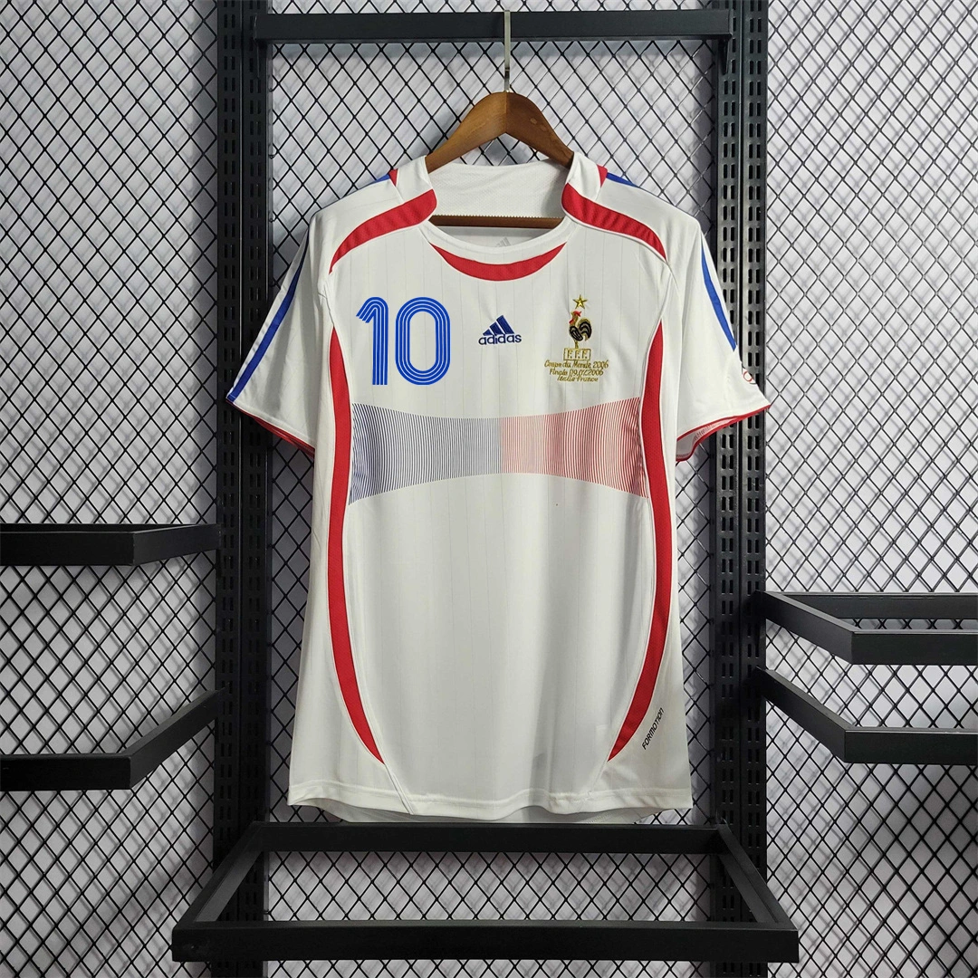 France Retro Soccer Jersey Away Custom Shirt World Cup 2006