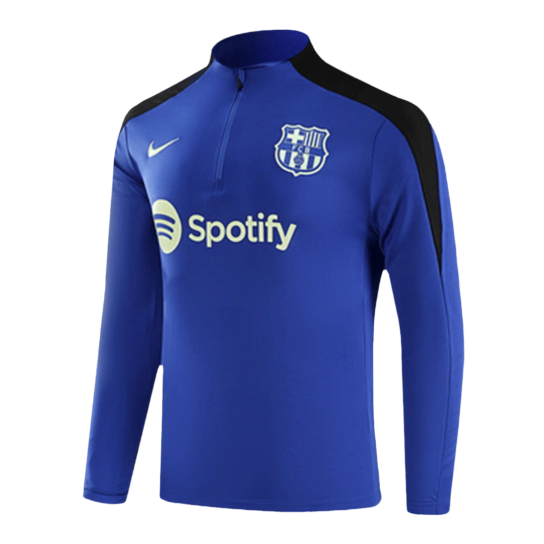 Kids Barcelona Zipper Sweat Kit (Top+Pants) Blue 2024/25