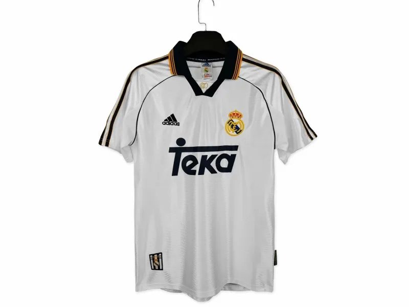 Real Madrid Retro Jersey Home Custom Soccer Shirt 1998-00