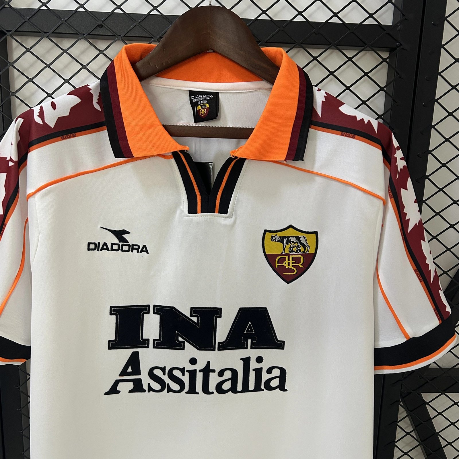 Roma Retro Soccer Jersey Away Custom Shirt 1998/99