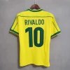 Brazil Retro Jersey Custom Home Soccer Jersey 1998
