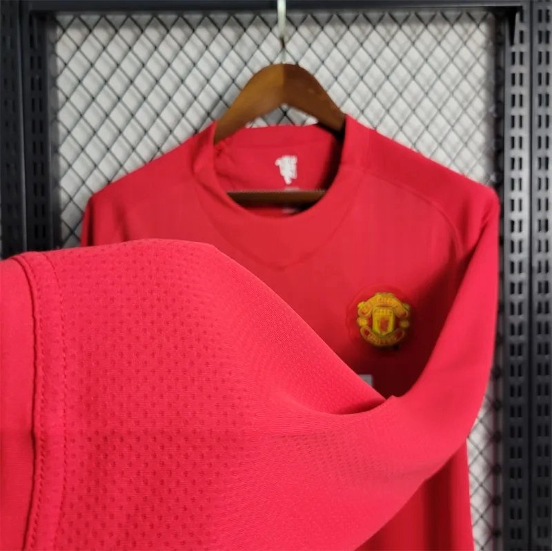 Manchester United Retro Home Long Sleeve Football Jersey Shirt 2007/08