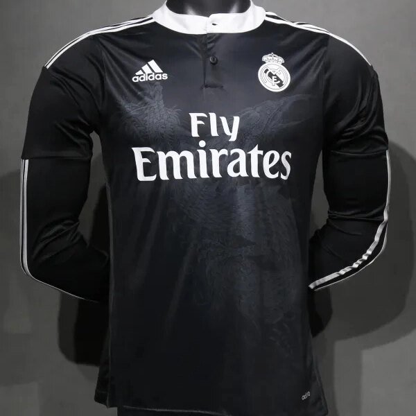 Real Madrid Authentic Retro Jersey Third Away Long Sleeve Soccer Shirt 2014/15