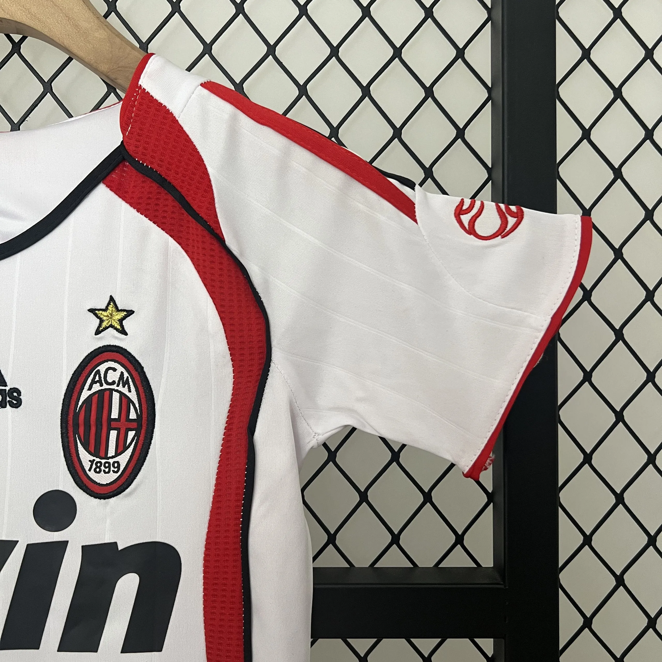 AC Milan Retro Soccer Jersey Away Kids Kit Jersey+Shorts 2006/07 - UCL Final