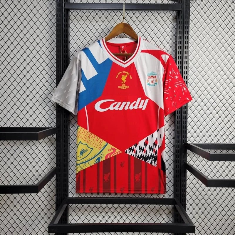 Liverpool Retro Football Jersey Mixed Commemorative Custom Shirt 2005