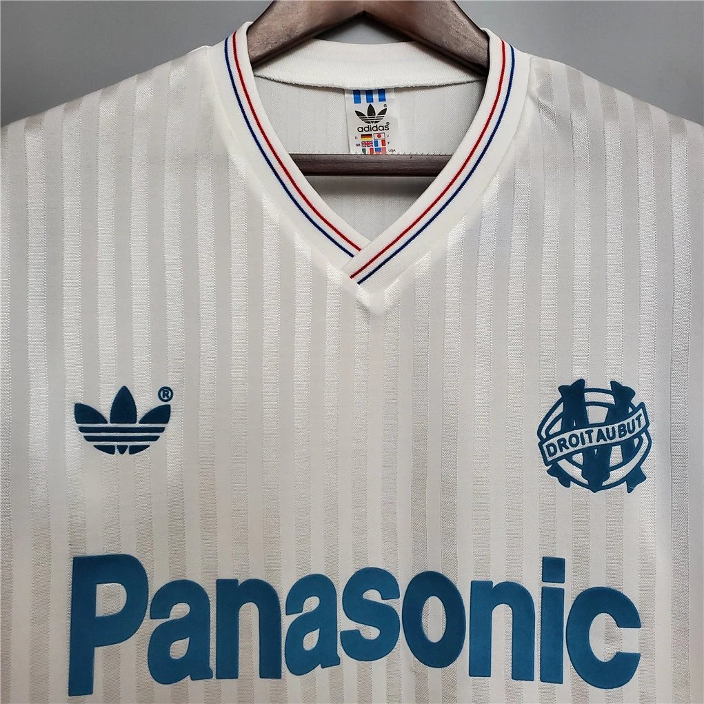 Marseille Retro Soccer Jersey Home Custom Shirt 1989-91
