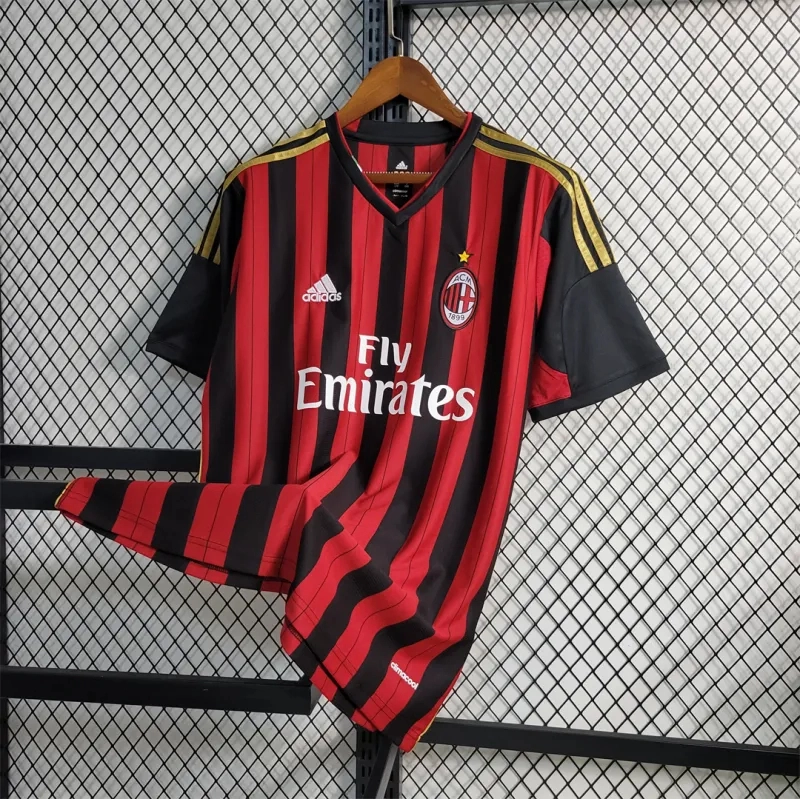 Kaká #22 AC Milan Retro Soccer Jersey Home Shirt 2013/14