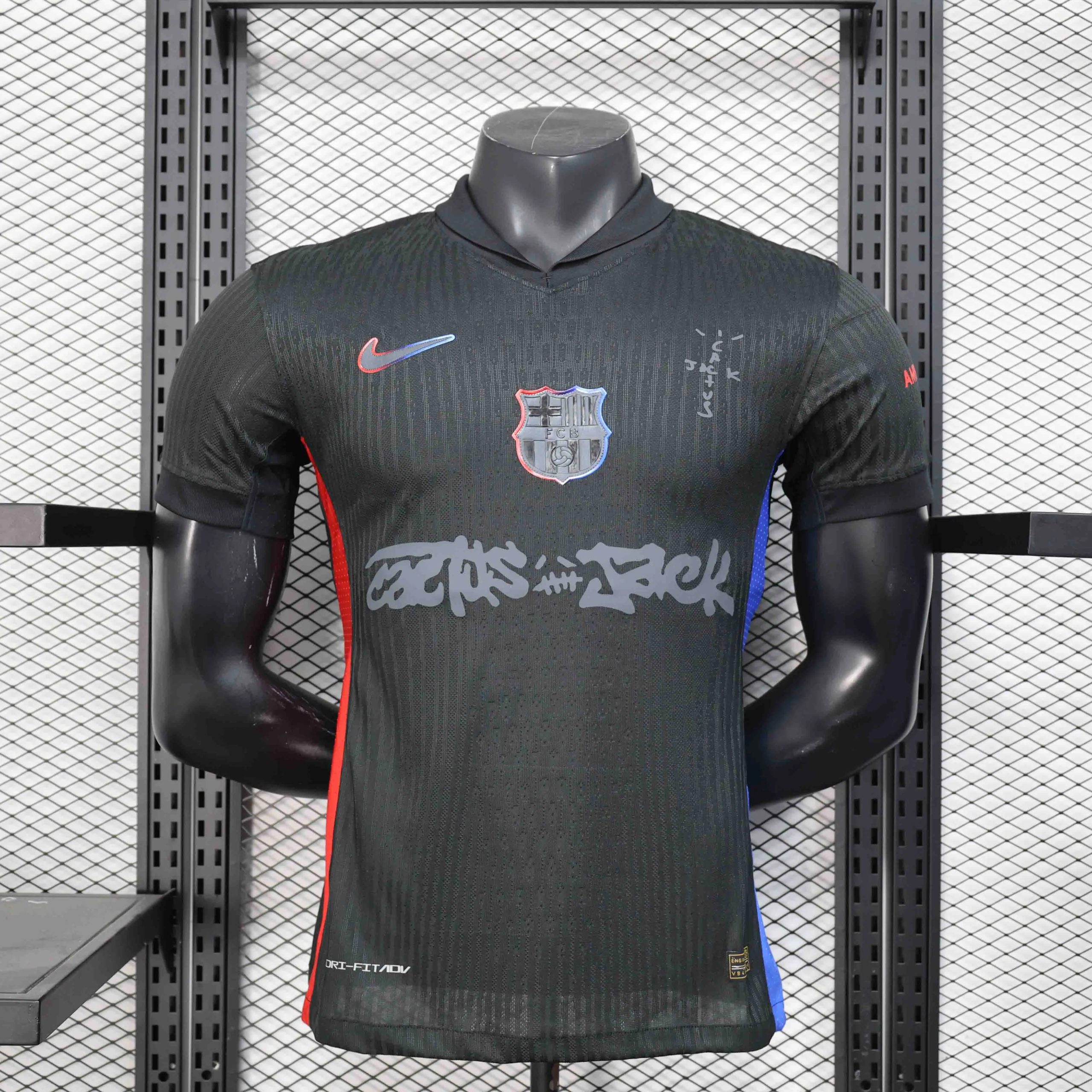 Authentic Soccer Jersey Barcelona Away x Travis Scott Shirt 2024/25