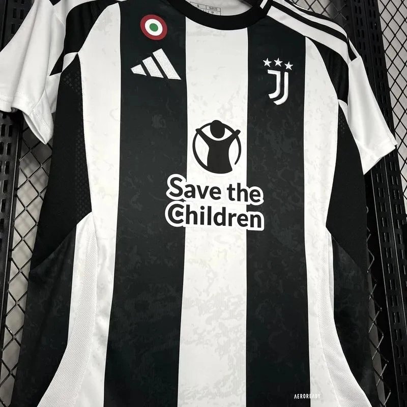 Juventus Soccer Jersey Home Custom Shirt 2024/25 - with Save the Children Sponsor