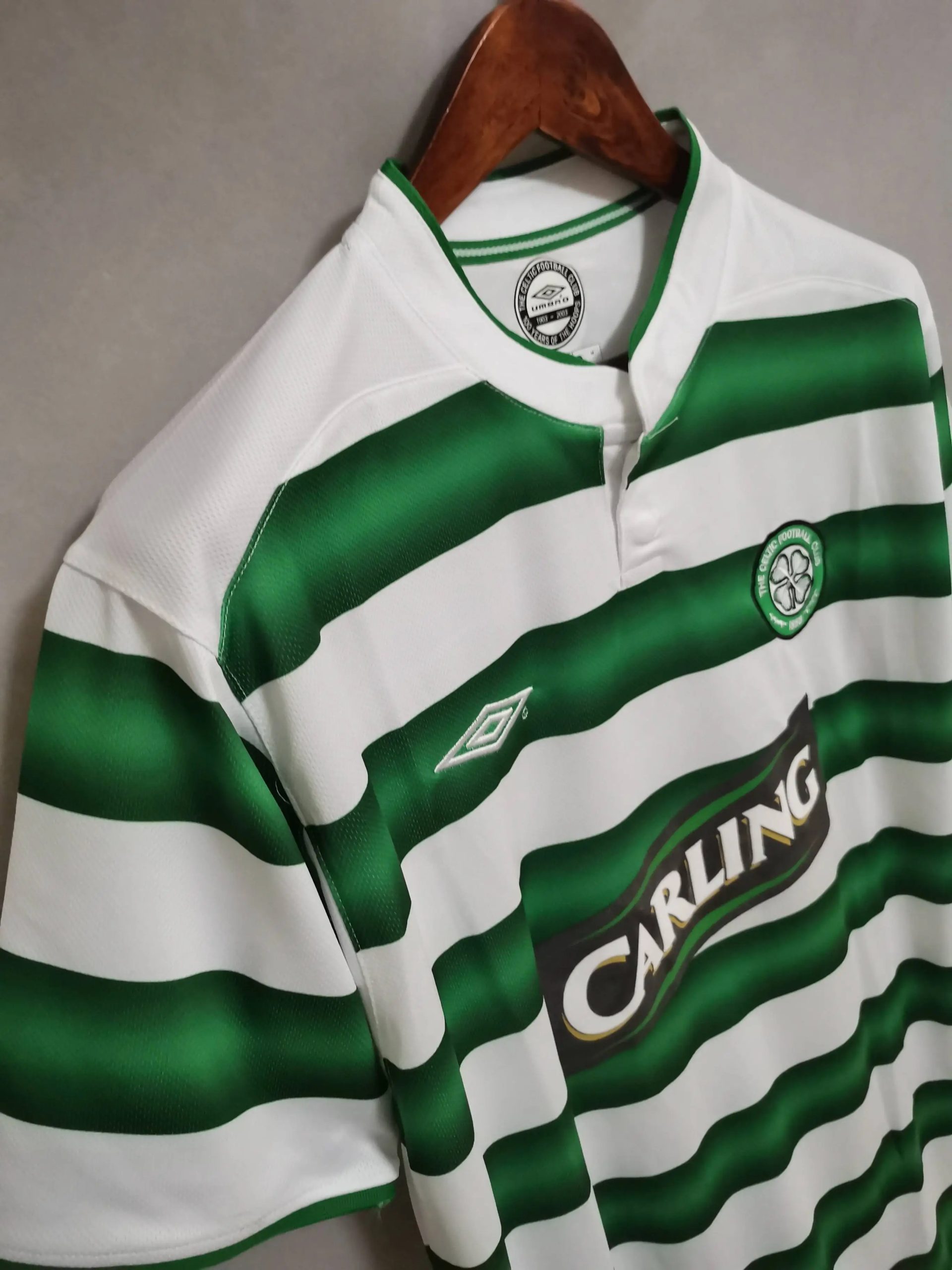 Celtic Retro Soccer Jersey Home Custom Shirt 2003/04
