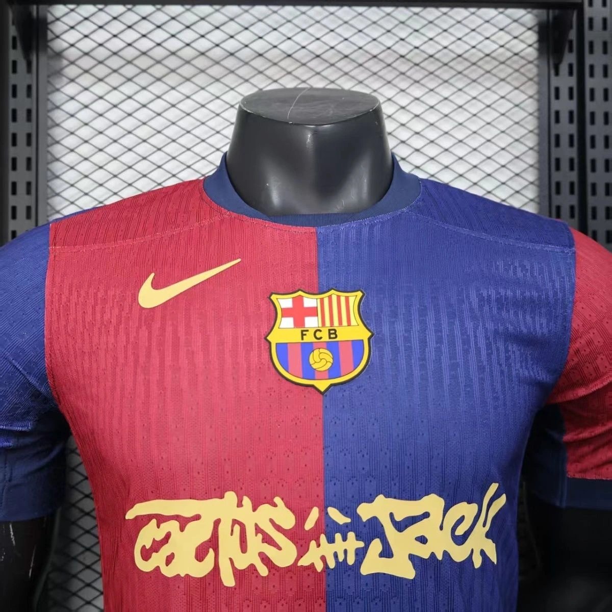Authentic Soccer Jersey Barcelona Home x Travis Scott Shirt 2024/25