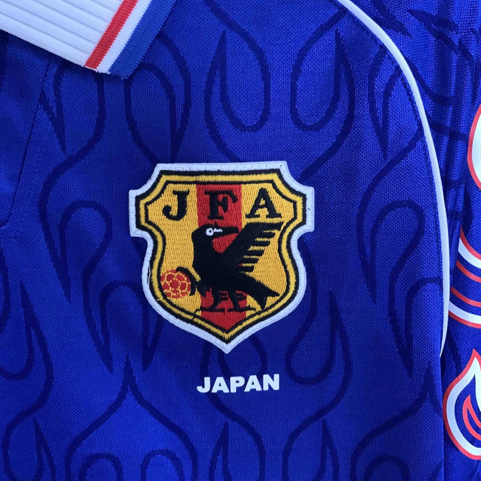 Japan Retro Soccer Jersey Home Custom Long Sleeve Shirt 1998
