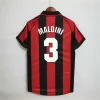 Maldini #3 AC Milan Retro Soccer Jersey Home Custom Shirt 1998/00