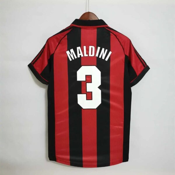 Maldini #3 AC Milan Retro Soccer Jersey Home Custom Shirt 1998/00