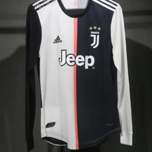 Juventus Authentic Soccer Jersey Home Long Sleeve Shirt 2019-20
