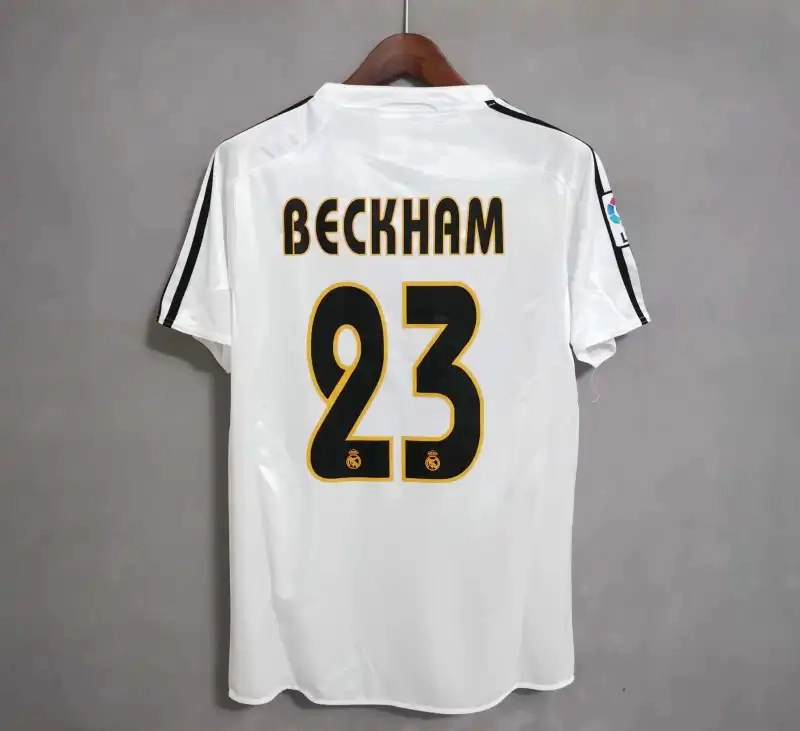 Real Madrid Retro Jersey Home Custom Soccer Shirt 2004-05