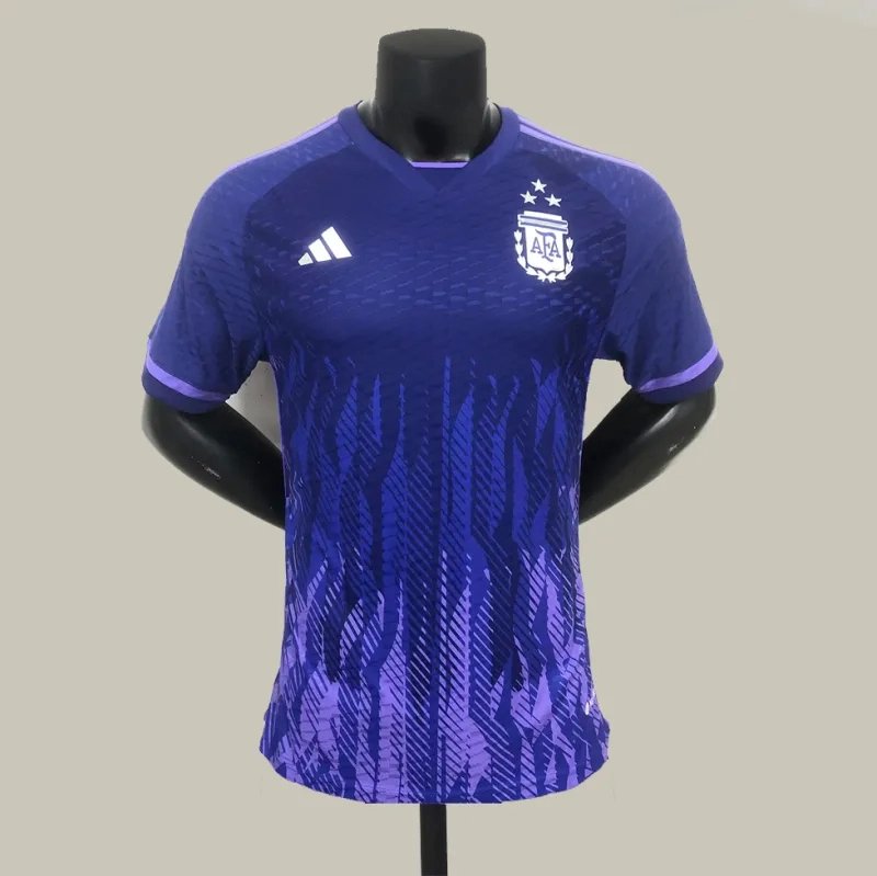 Argentina Authentic Soccer Jersey Away Shirt 2022 - World Cup Champion Edition 3 Stars