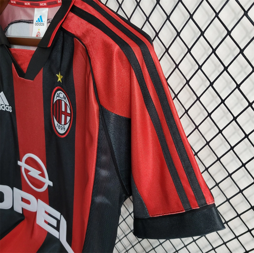 AC Milan Retro Soccer Jersey Home Custom Shirt 1998/00