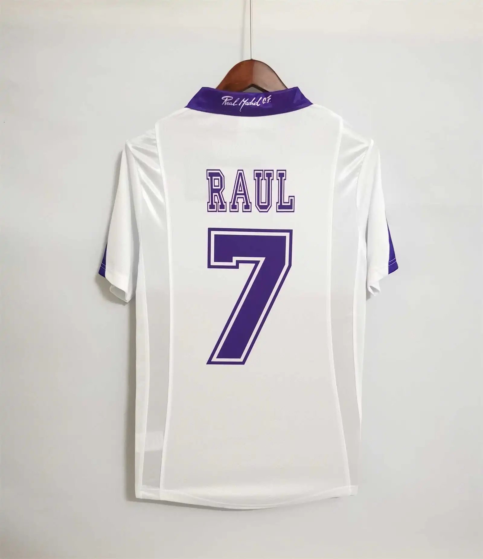 Real Madrid Retro Jersey Home Custom Soccer Shirt 1997-98
