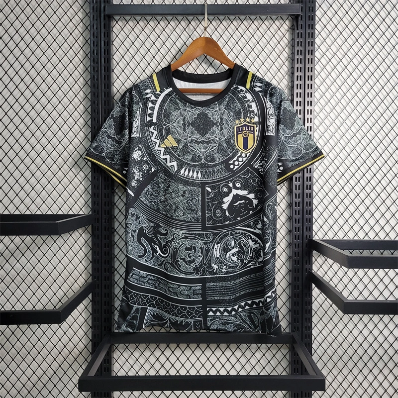 Italy Soccer Jersey Black Special Edition Custom Shirt 2024